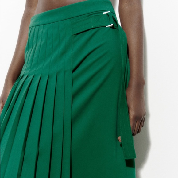 Zara BELTED PLEATED SKIRT LIMITED EDITION - Picture 4 of 13